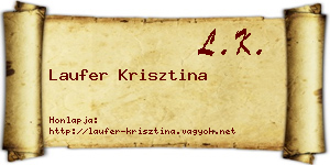 Laufer Krisztina névjegykártya